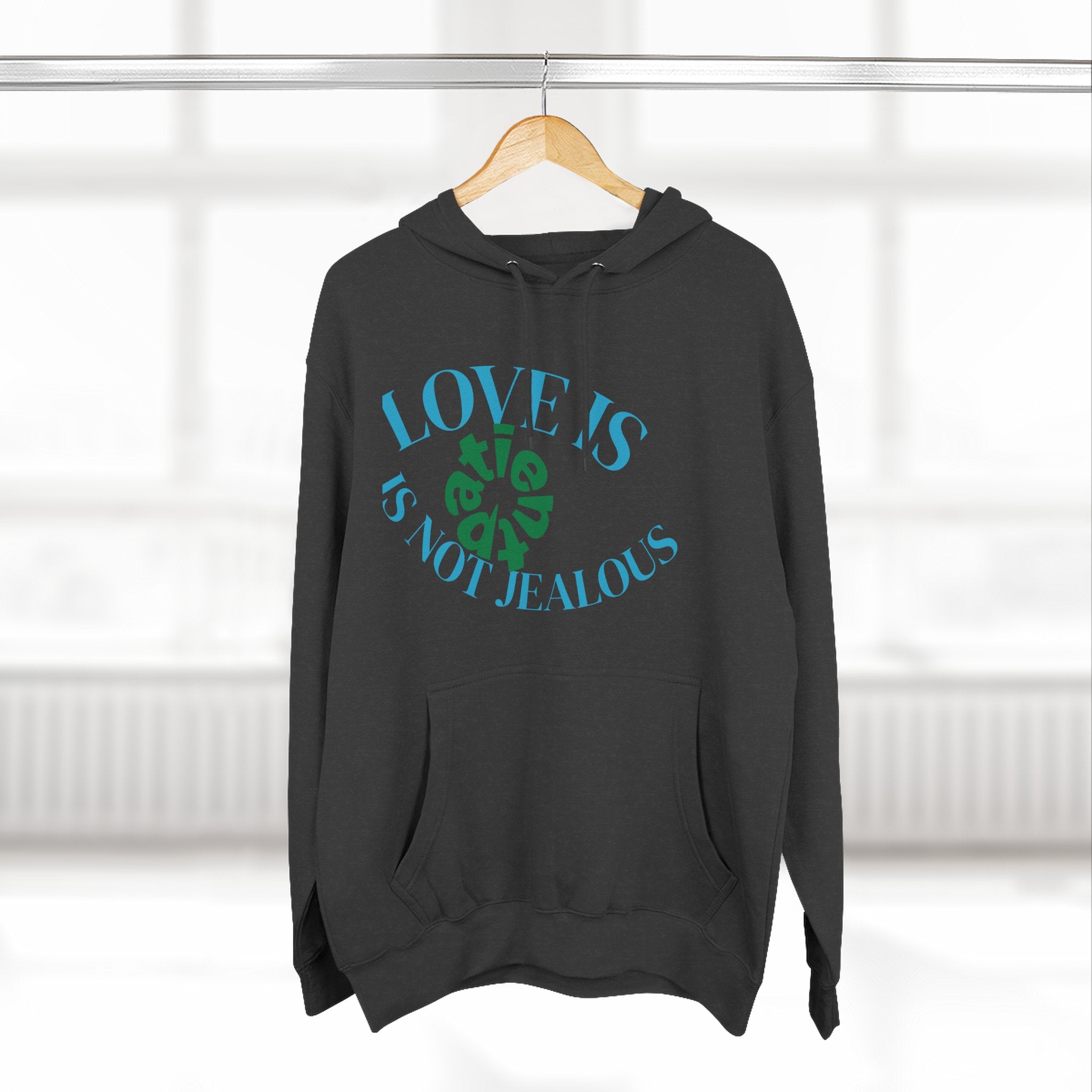 Love is Not Jealous Graphic Hoodie —  Dad & Mom