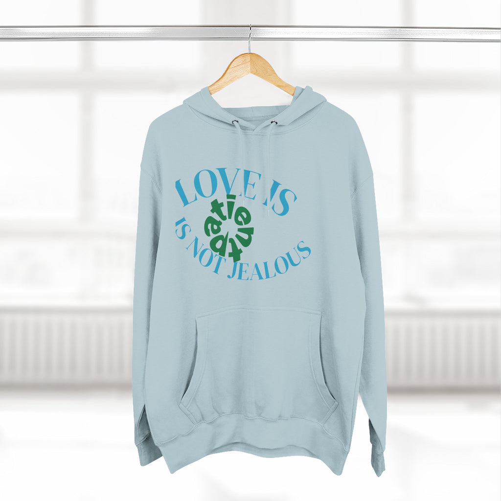 Love is Not Jealous Graphic Hoodie —  Dad & Mom
