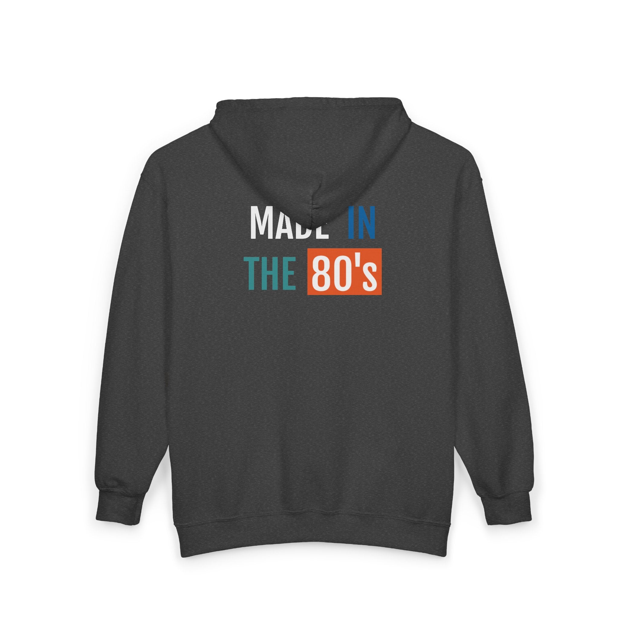 CZip Hoodie — "Stay Patient" Retro Circular Typography Black Zip Up