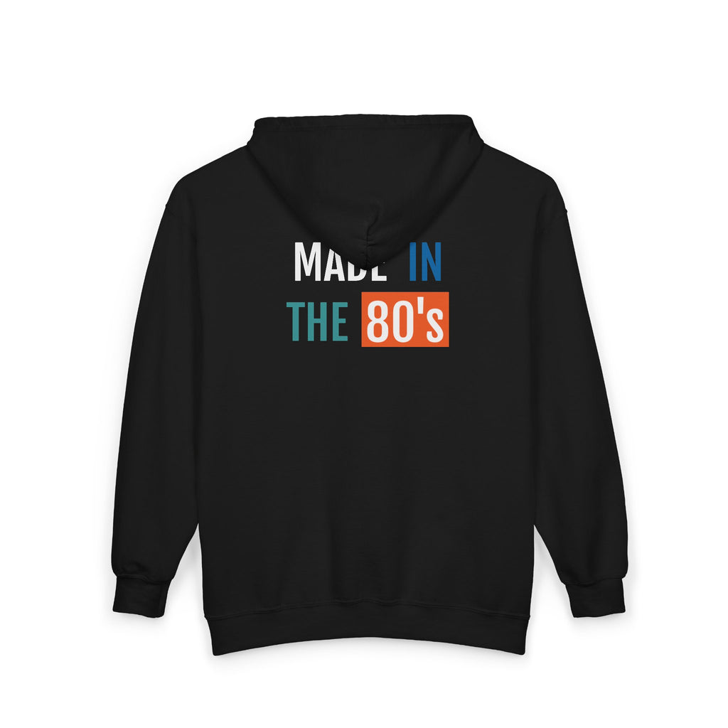 CZip Hoodie — "Stay Patient" Retro Circular Typography Black Zip Up