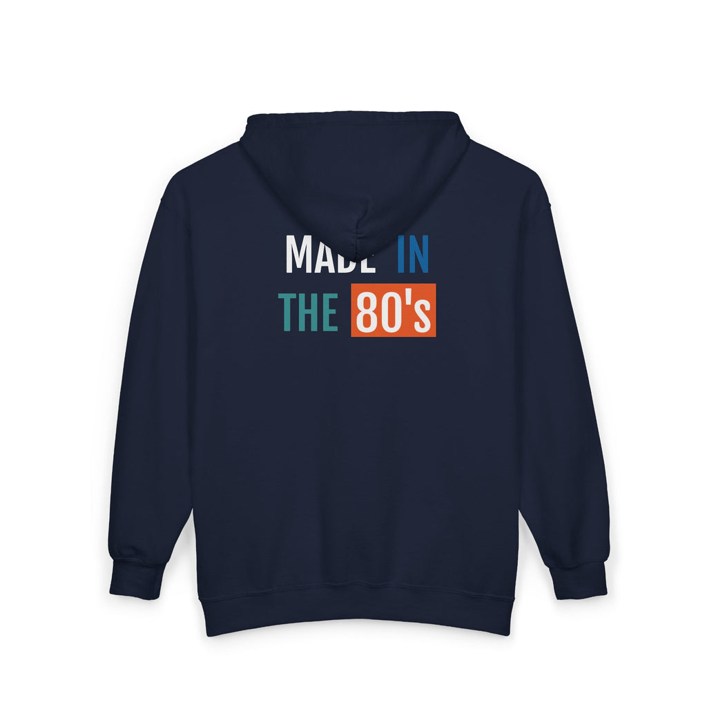 CZip Hoodie — "Stay Patient" Retro Circular Typography Black Zip Up