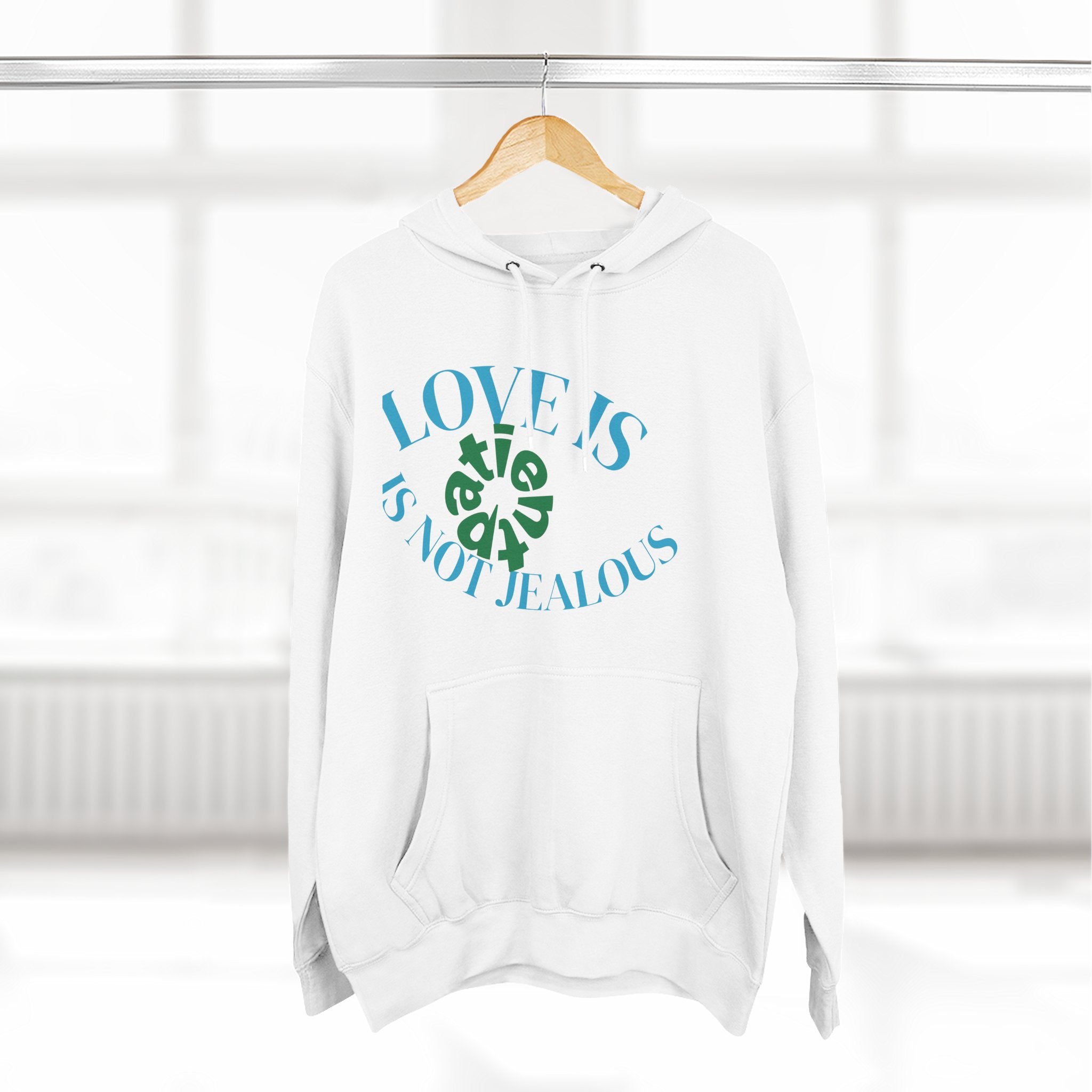 Love is Not Jealous Graphic Hoodie —  Dad & Mom
