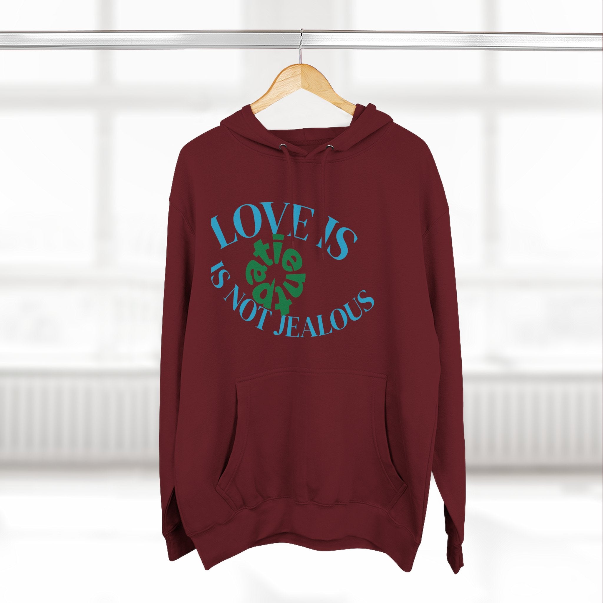 Love is Not Jealous Graphic Hoodie —  Dad & Mom