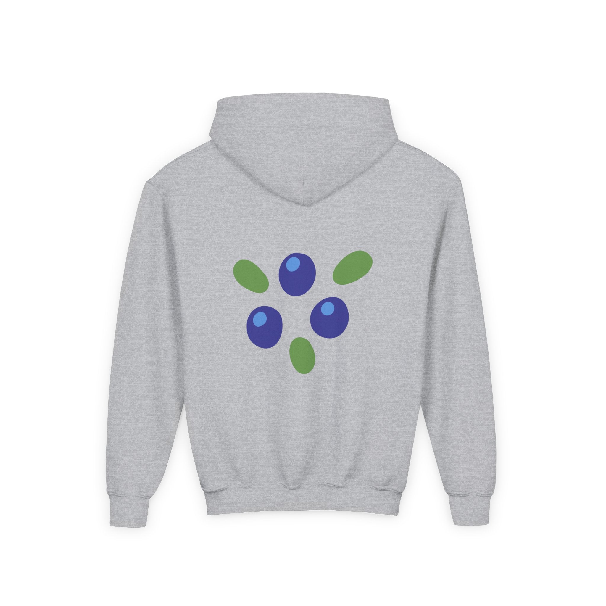 Youth Hoodie - "Love Is Patient" Christian Kids Sweatshirt (Olive/Blue Berry Back Design)